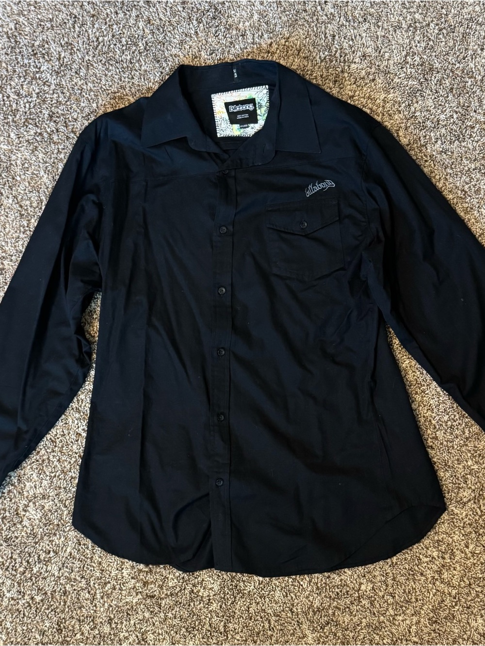 Billbong Men’s Black Long-Sleeve Button-Up Shirt